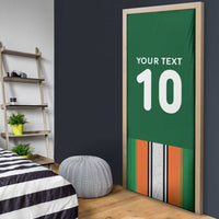 Custom Ivory Coast National Football Door Cover Les Elephants-Striped Sport Style - Wonder Print Shop