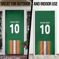 Custom Ivory Coast National Football Door Cover Les Elephants-Striped Sport Style - Wonder Print Shop