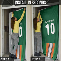Custom Ivory Coast National Football Door Cover Les Elephants-Striped Sport Style - Wonder Print Shop
