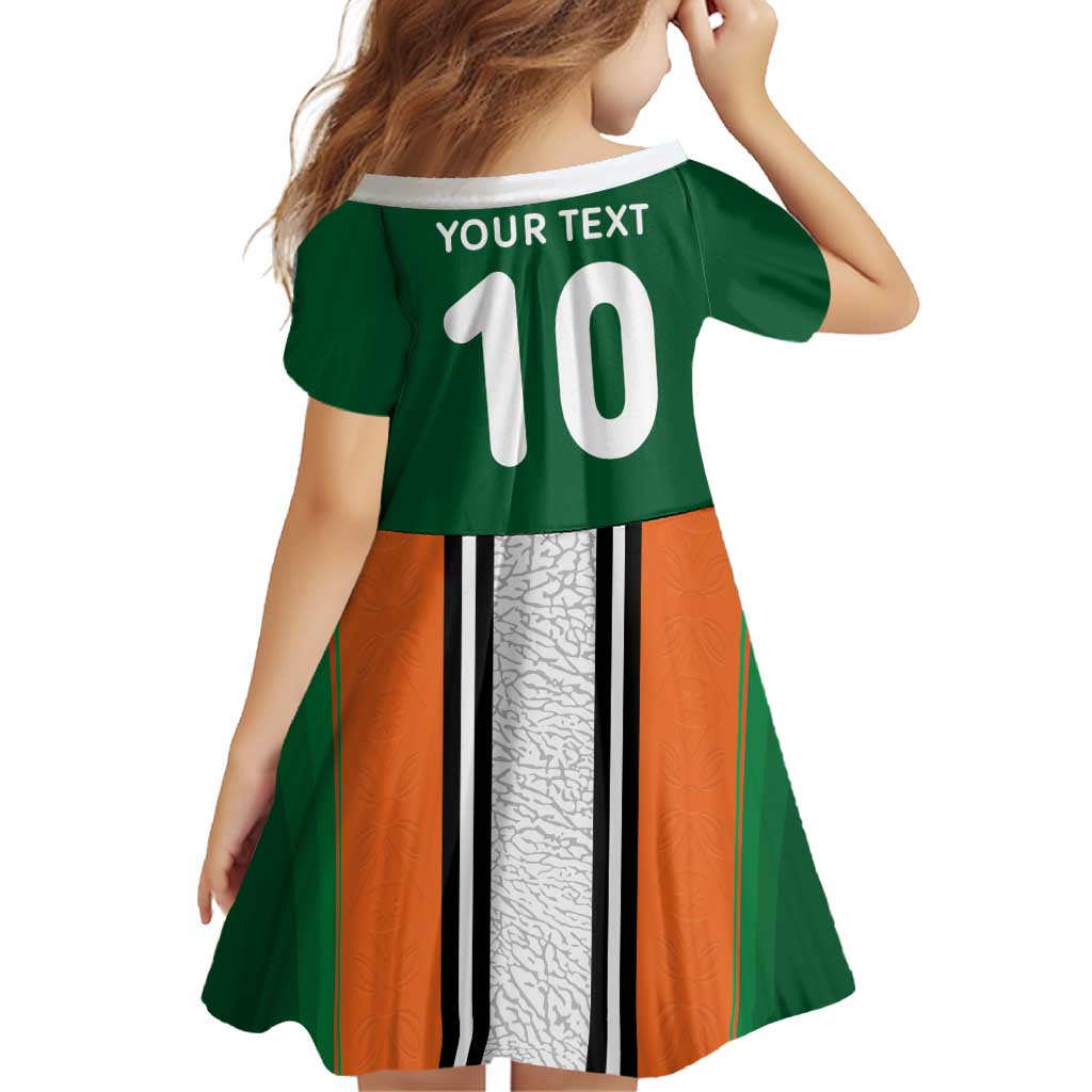 Custom Ivory Coast National Football Family Matching Off Shoulder Short Dress and Hawaiian Shirt Les Elephants-Striped Sport Style - Wonder Print Shop
