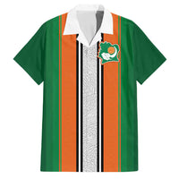 Custom Ivory Coast National Football Family Matching Short Sleeve Bodycon Dress and Hawaiian Shirt Les Elephants-Striped Sport Style - Wonder Print Shop