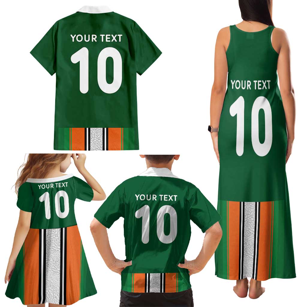 Custom Ivory Coast National Football Family Matching Tank Maxi Dress and Hawaiian Shirt Les Elephants-Striped Sport Style - Wonder Print Shop