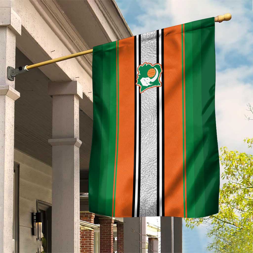 Ivory Coast National Football Garden Flag Les Elephants-Striped Sport Style - Wonder Print Shop