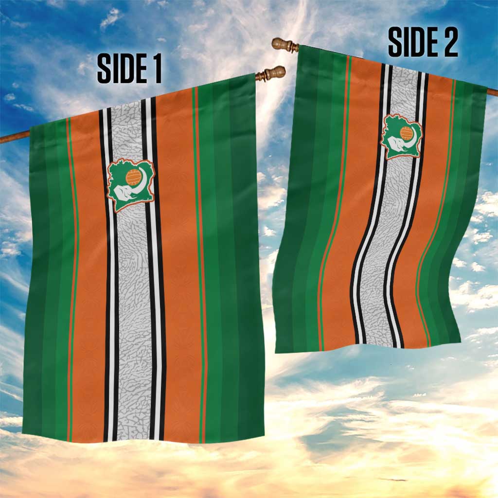 Ivory Coast National Football Garden Flag Les Elephants-Striped Sport Style - Wonder Print Shop