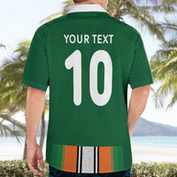 Custom Ivory Coast National Football Hawaiian Shirt Les Elephants-Striped Sport Style - Wonder Print Shop