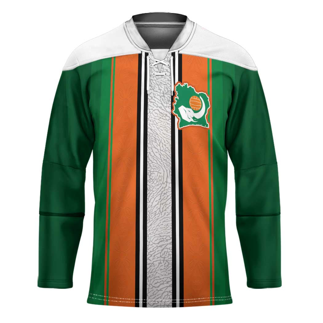 Custom Ivory Coast National Football Hockey Jersey Les Elephants-Striped Sport Style - Wonder Print Shop