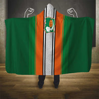 Ivory Coast National Football Hooded Blanket Les Elephants-Striped Sport Style - Wonder Print Shop