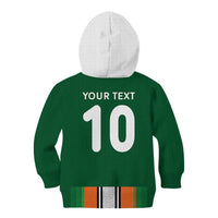 Custom Ivory Coast National Football Kid Hoodie Les Elephants-Striped Sport Style - Wonder Print Shop