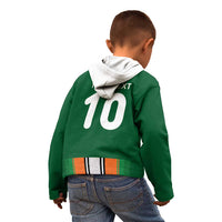 Custom Ivory Coast National Football Kid Hoodie Les Elephants-Striped Sport Style - Wonder Print Shop