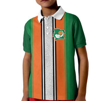 Custom Ivory Coast National Football Kid Polo Shirt Les Elephants-Striped Sport Style - Wonder Print Shop