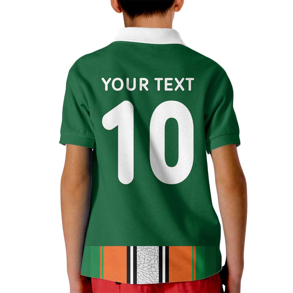 Custom Ivory Coast National Football Kid Polo Shirt Les Elephants-Striped Sport Style - Wonder Print Shop