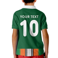 Custom Ivory Coast National Football Kid Polo Shirt Les Elephants-Striped Sport Style - Wonder Print Shop
