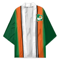 Custom Ivory Coast National Football Kimono Les Elephants-Striped Sport Style - Wonder Print Shop