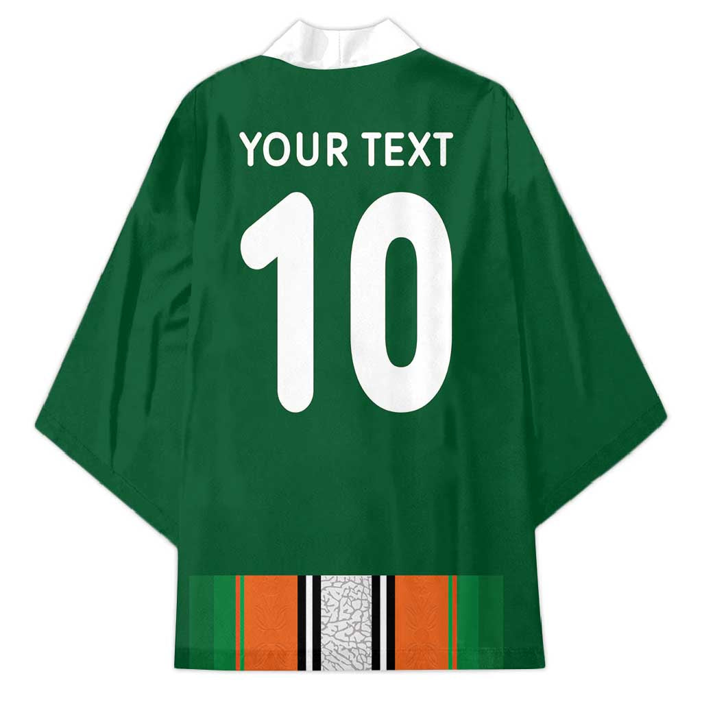 Custom Ivory Coast National Football Kimono Les Elephants-Striped Sport Style - Wonder Print Shop