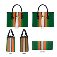 Ivory Coast National Football Leather Bag Les Elephants-Striped Sport Style - Wonder Print Shop
