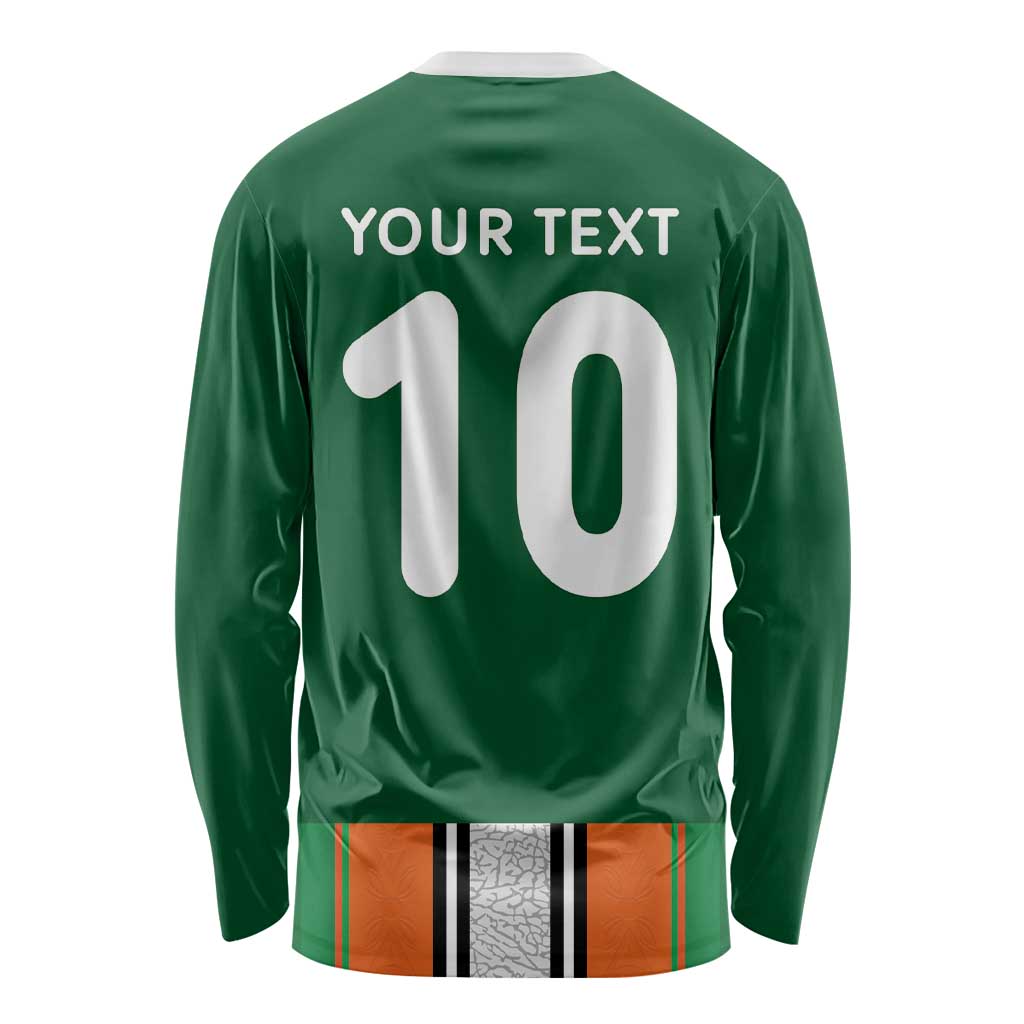 Custom Ivory Coast National Football Long Sleeve Shirt Les Elephants-Striped Sport Style - Wonder Print Shop