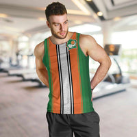 Custom Ivory Coast National Football Men Tank Top Les Elephants-Striped Sport Style - Wonder Print Shop