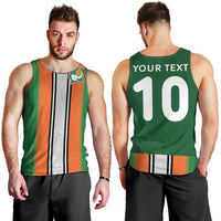 Custom Ivory Coast National Football Men Tank Top Les Elephants-Striped Sport Style - Wonder Print Shop