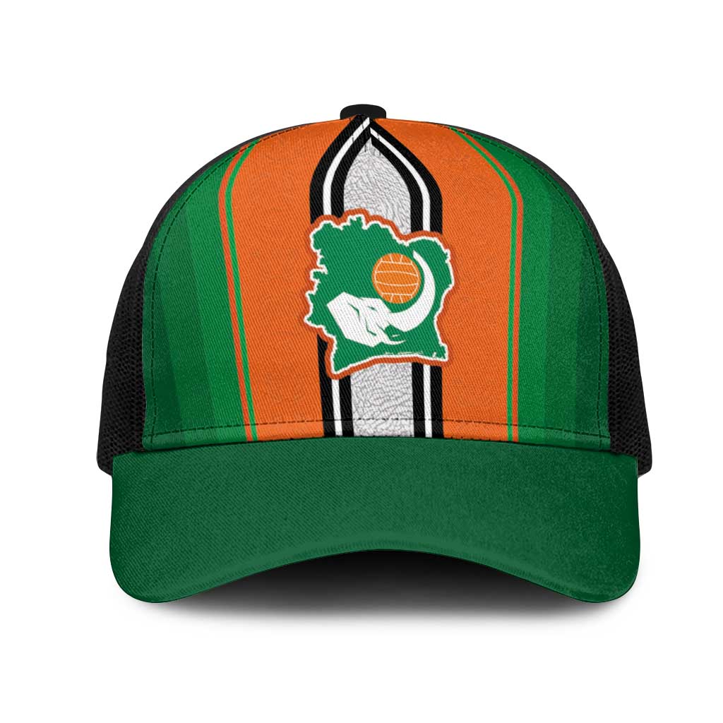 Ivory Coast National Football Mesh Trucker Cap Les Elephants-Striped Sport Style - Wonder Print Shop