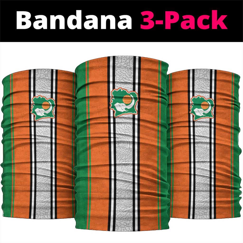 Ivory Coast National Football Neck Gaiter Les Elephants-Striped Sport Style - Wonder Print Shop