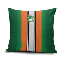 Ivory Coast National Football Pillow Cover Les Elephants-Striped Sport Style - Wonder Print Shop