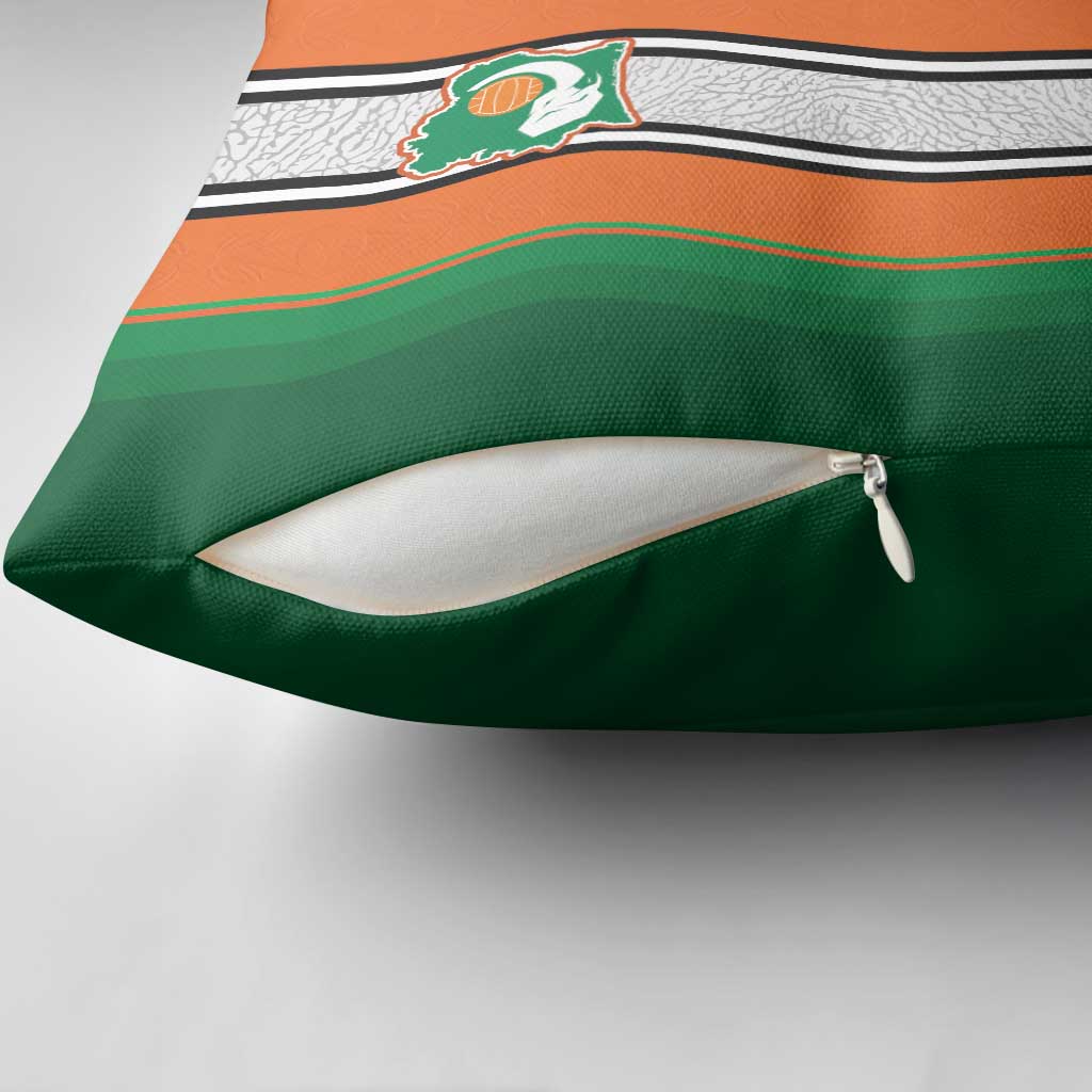 Ivory Coast National Football Pillow Cover Les Elephants-Striped Sport Style - Wonder Print Shop