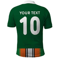 Custom Ivory Coast National Football Polo Shirt Les Elephants-Striped Sport Style - Wonder Print Shop