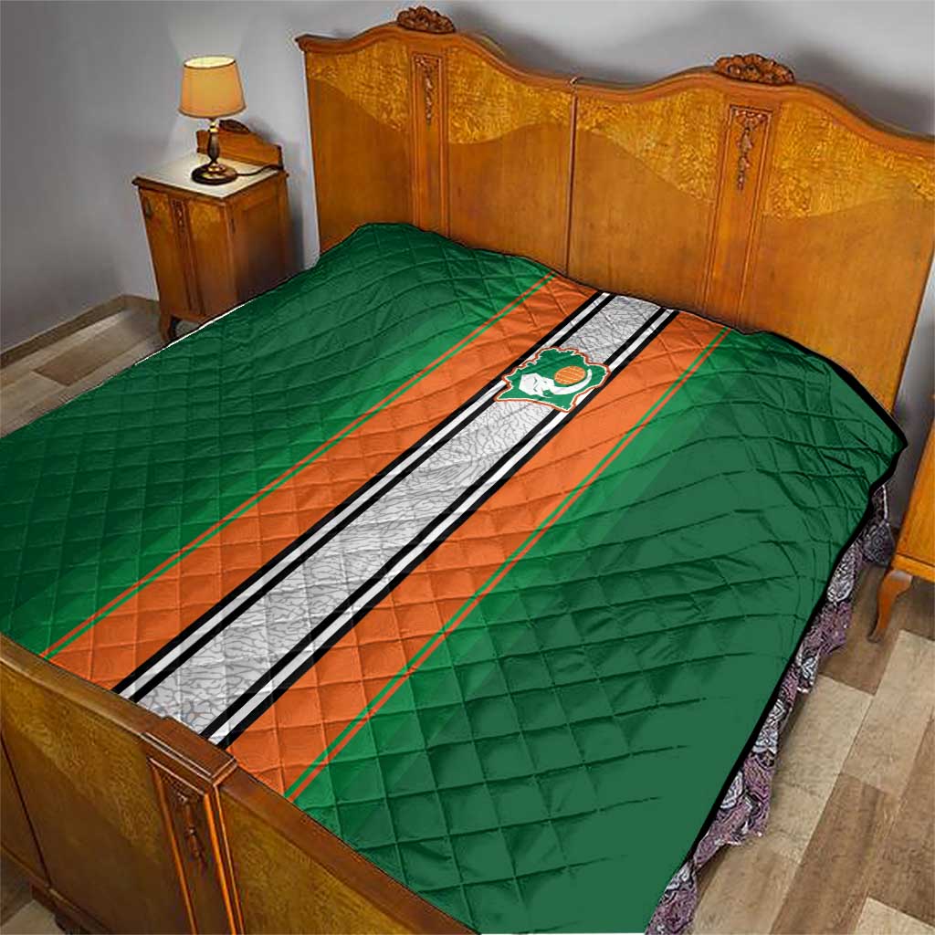 Ivory Coast National Football Quilt Les Elephants-Striped Sport Style - Wonder Print Shop