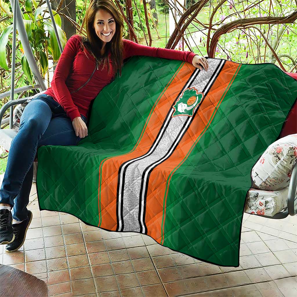 Ivory Coast National Football Quilt Les Elephants-Striped Sport Style - Wonder Print Shop