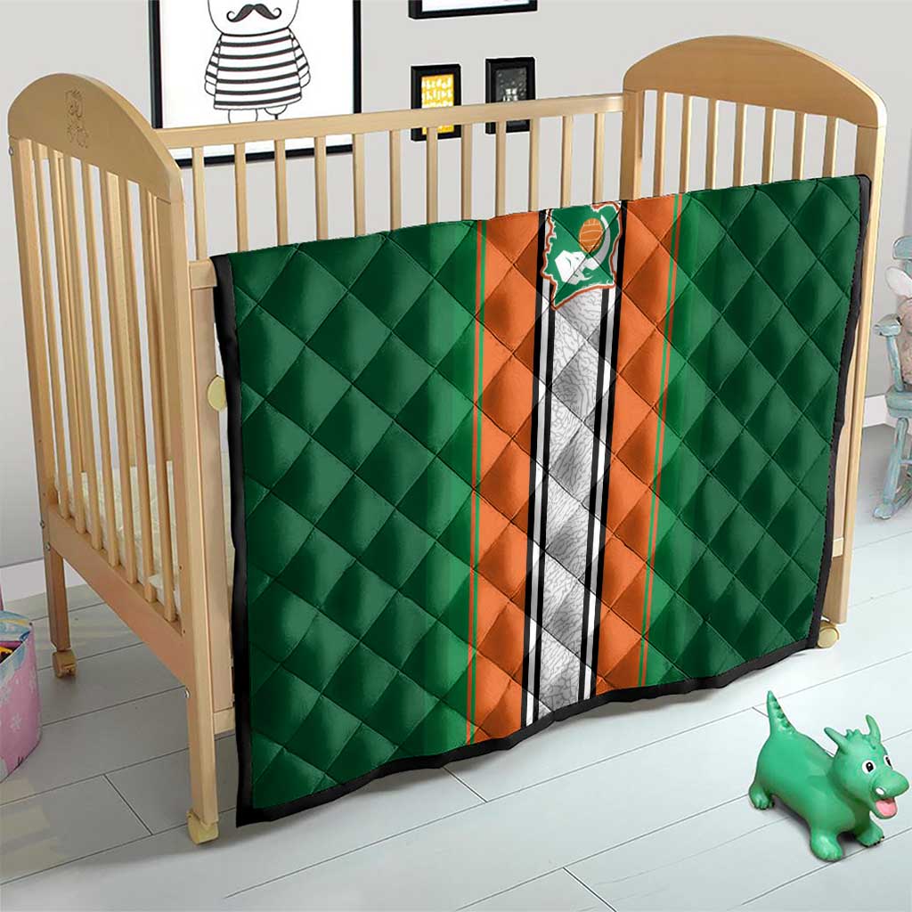 Ivory Coast National Football Quilt Les Elephants-Striped Sport Style - Wonder Print Shop