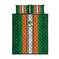 Ivory Coast National Football Quilt Bed Set Les Elephants-Striped Sport Style - Wonder Print Shop