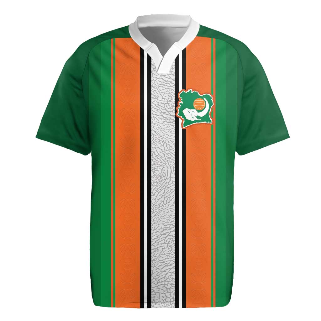 Custom Ivory Coast National Football Rugby Jersey Les Elephants-Striped Sport Style - Wonder Print Shop