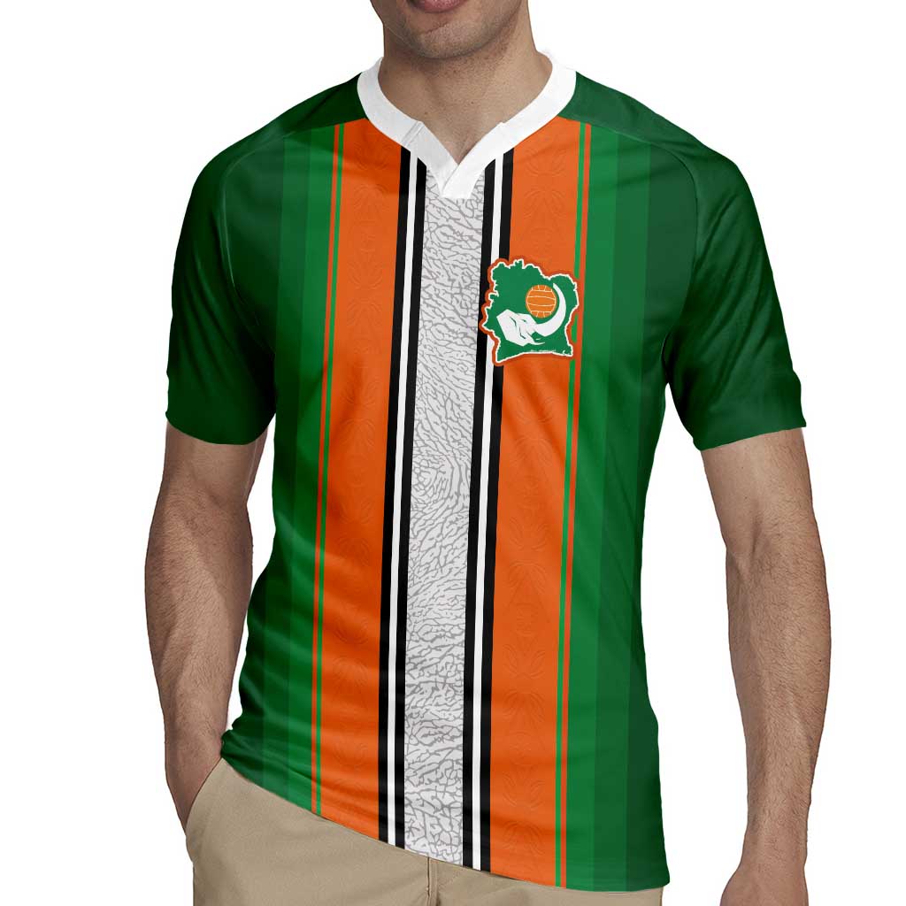 Custom Ivory Coast National Football Rugby Jersey Les Elephants-Striped Sport Style - Wonder Print Shop