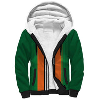 Custom Ivory Coast National Football Sherpa Hoodie Les Elephants-Striped Sport Style - Wonder Print Shop