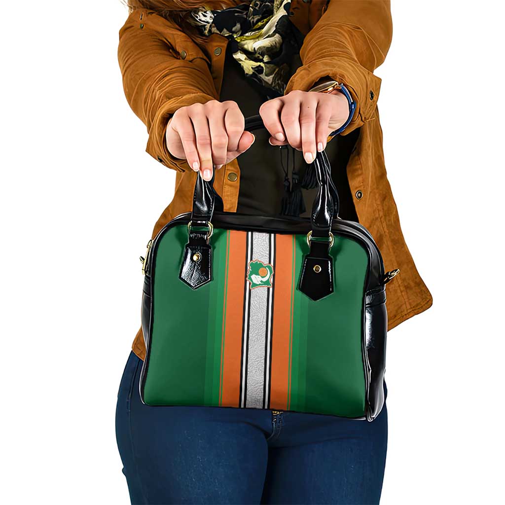 Ivory Coast National Football Shoulder Handbag Les Elephants-Striped Sport Style - Wonder Print Shop