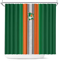 Ivory Coast National Football Shower Curtain Les Elephants-Striped Sport Style - Wonder Print Shop