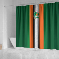 Ivory Coast National Football Shower Curtain Les Elephants-Striped Sport Style - Wonder Print Shop