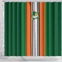 Ivory Coast National Football Shower Curtain Les Elephants-Striped Sport Style - Wonder Print Shop