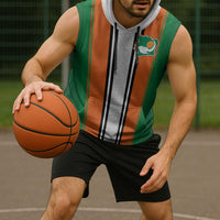 Custom Ivory Coast National Football Sleeveless Hoodie Les Elephants-Striped Sport Style - Wonder Print Shop