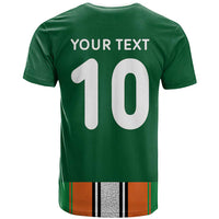 Custom Ivory Coast National Football T Shirt Les Elephants-Striped Sport Style - Wonder Print Shop