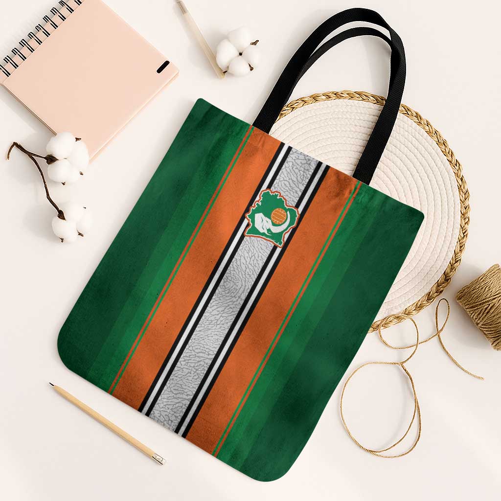 Ivory Coast National Football Tote Bag Les Elephants-Striped Sport Style - Wonder Print Shop