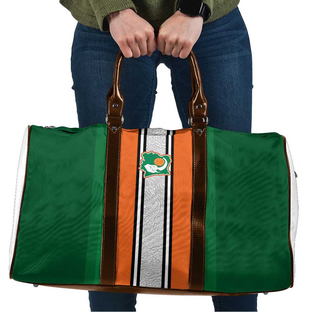 Ivory Coast National Football Travel Bag Les Elephants-Striped Sport Style - Wonder Print Shop