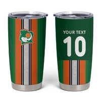 Custom Ivory Coast National Football Tumbler Cup Les Elephants-Striped Sport Style - Wonder Print Shop
