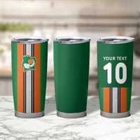 Custom Ivory Coast National Football Tumbler Cup Les Elephants-Striped Sport Style - Wonder Print Shop