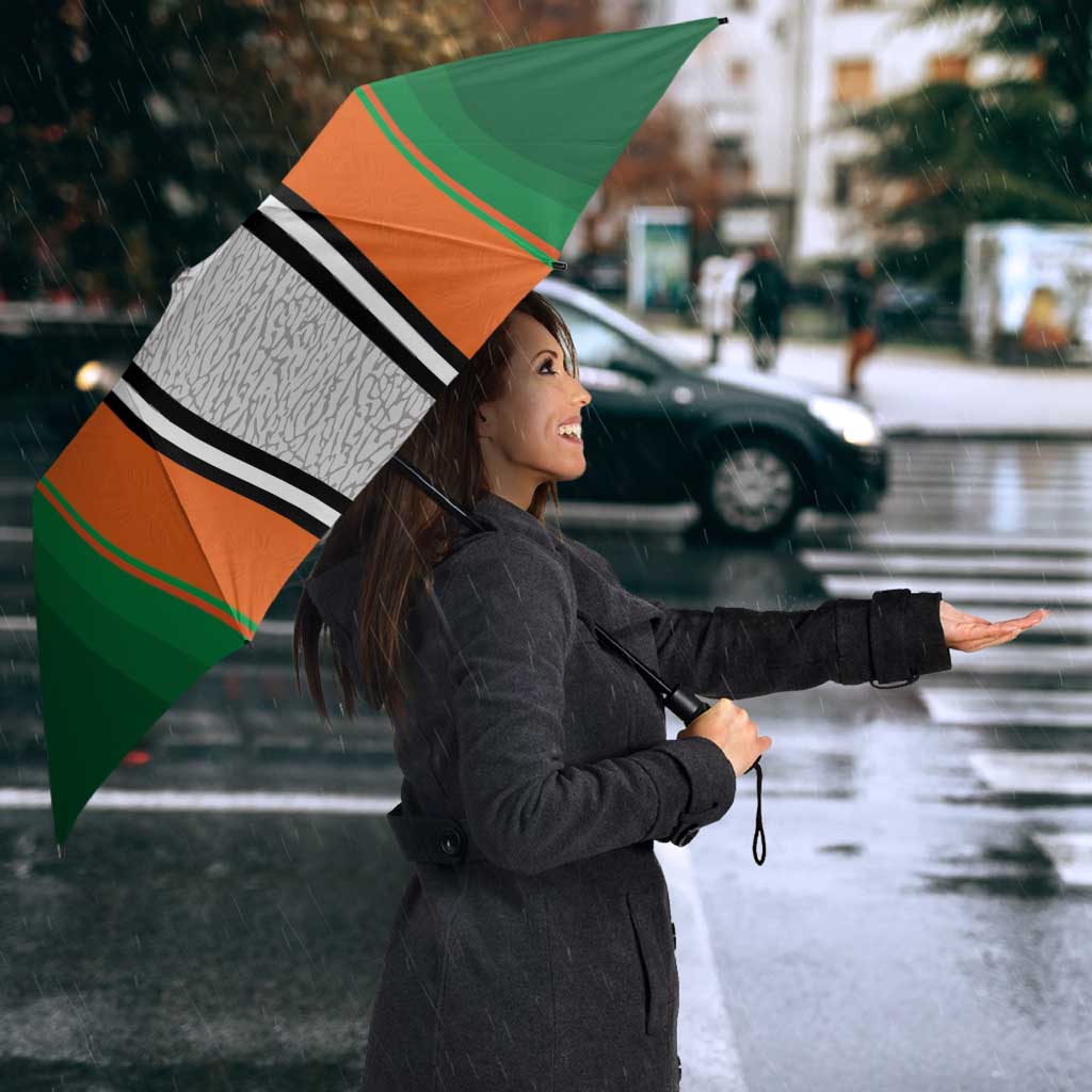 Ivory Coast National Football Umbrella Les Elephants-Striped Sport Style - Wonder Print Shop