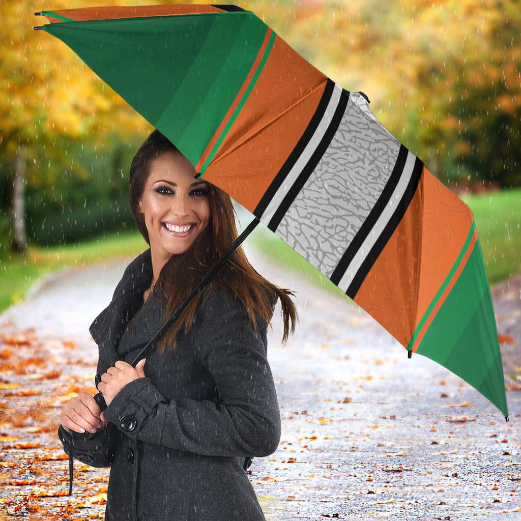 Ivory Coast National Football Umbrella Les Elephants-Striped Sport Style - Wonder Print Shop