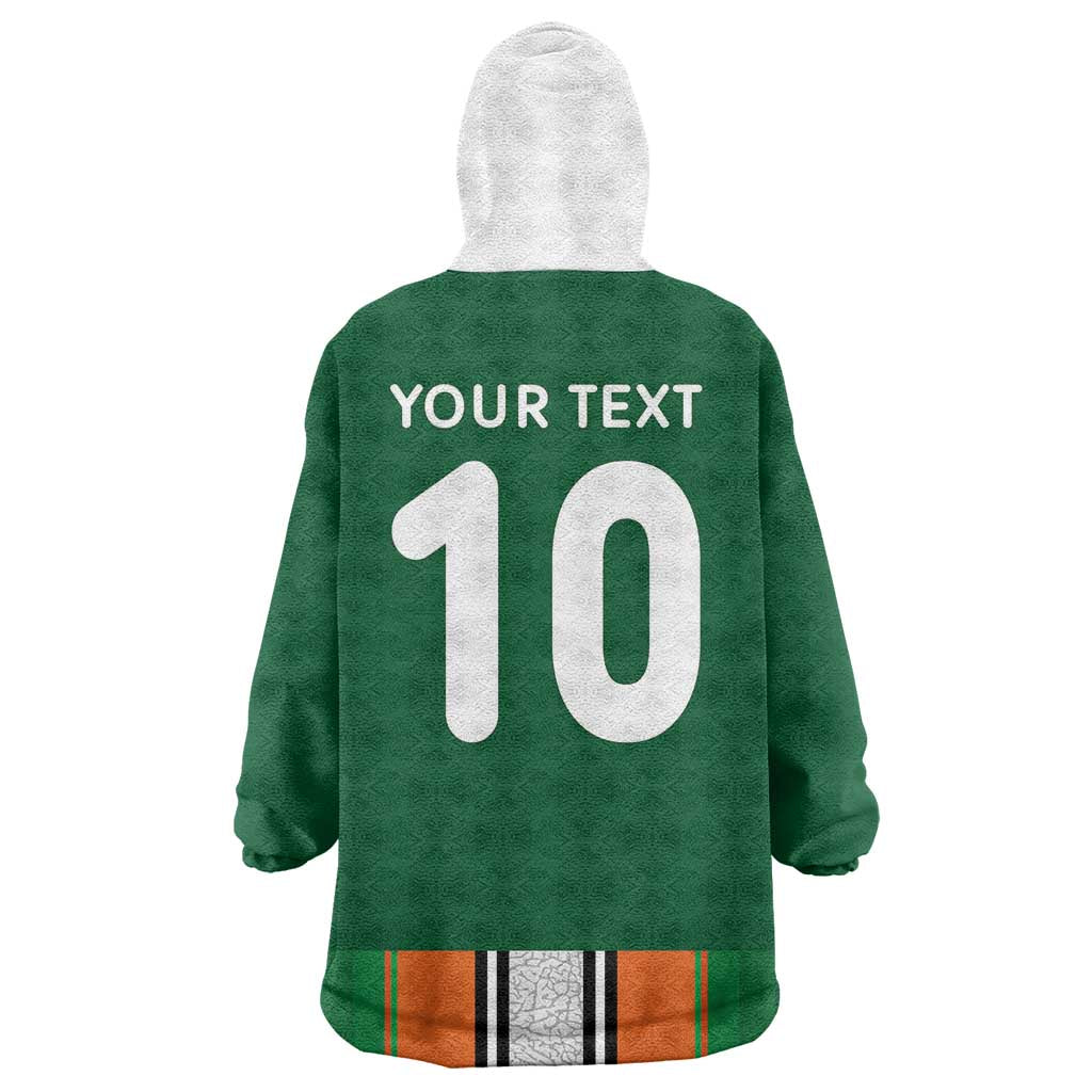 Custom Ivory Coast National Football Wearable Blanket Hoodie Les Elephants-Striped Sport Style - Wonder Print Shop