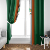 Ivory Coast National Football Window Curtain Les Elephants-Striped Sport Style - Wonder Print Shop