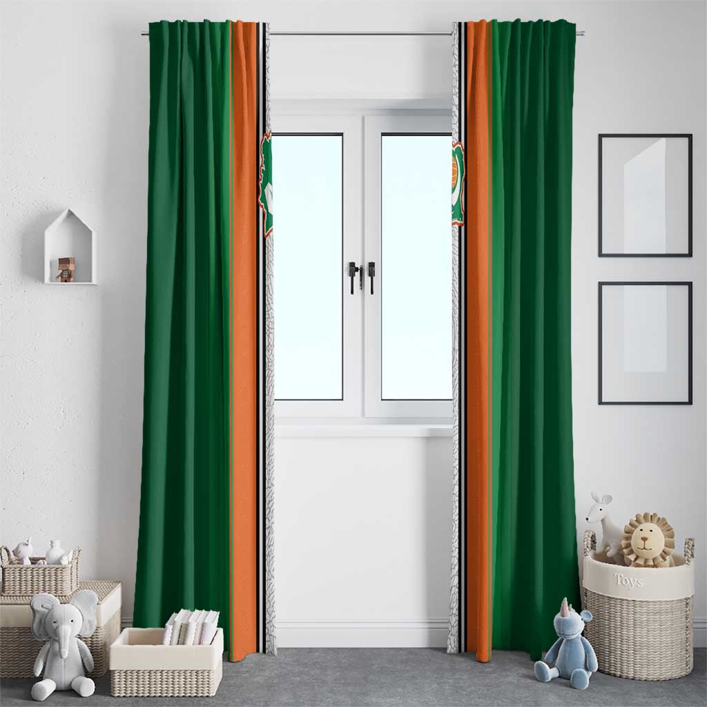 Ivory Coast National Football Window Curtain Les Elephants-Striped Sport Style - Wonder Print Shop