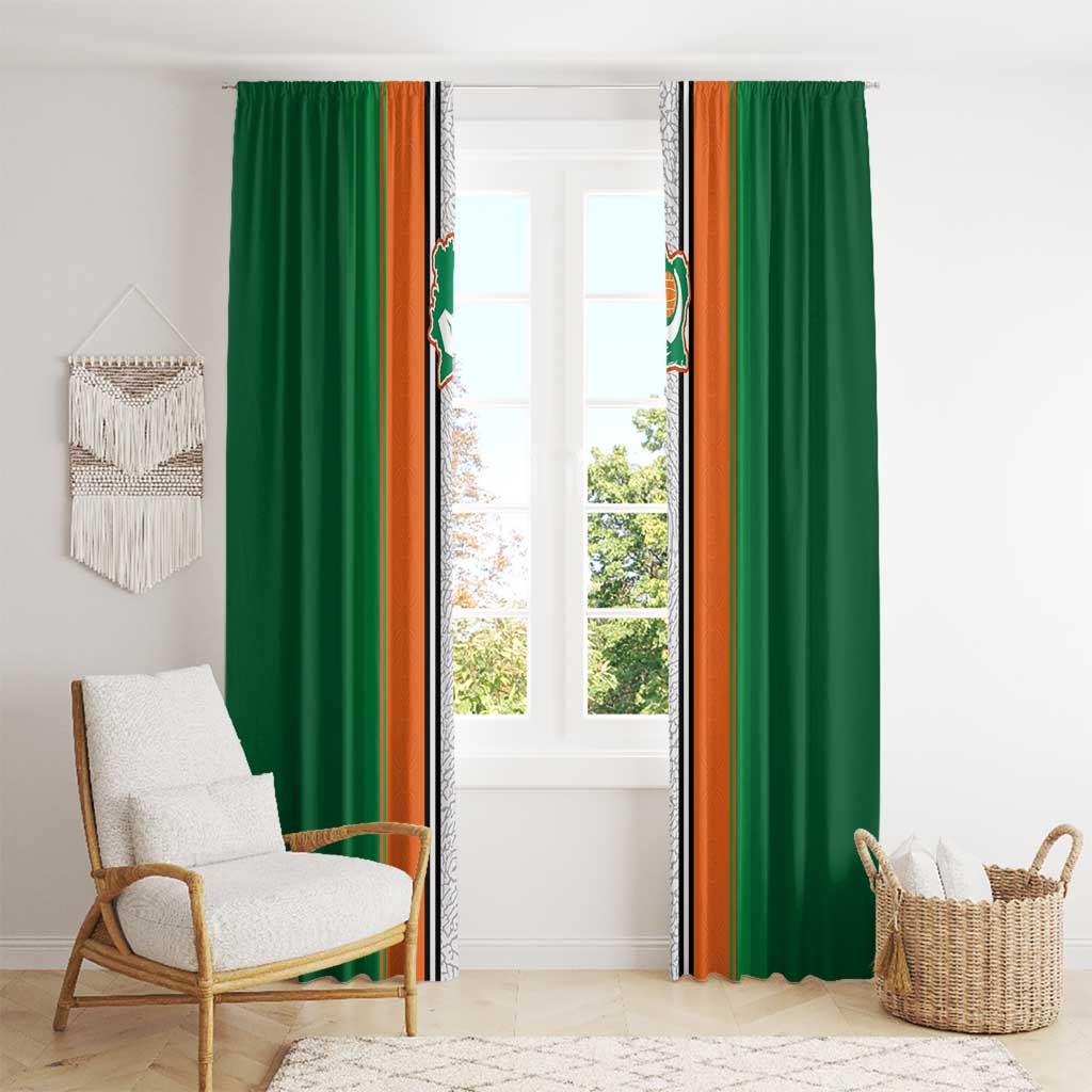 Ivory Coast National Football Window Curtain Les Elephants-Striped Sport Style - Wonder Print Shop
